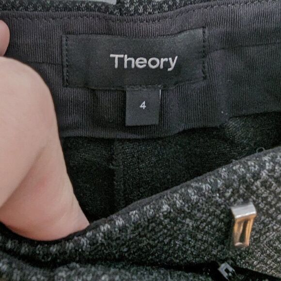 Theory | Charcoal Gray Treeca Slim Fit Dress Pants Size 4 - Picture 6 of 8